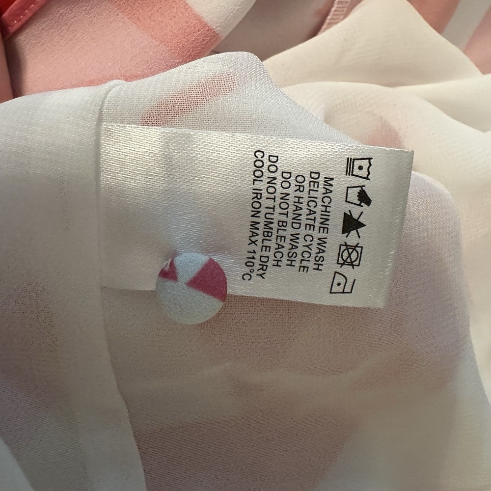 CROSBY by Mollie Burch - Adorable Multicolor Ruffled Flock Midi Dress Size Small - Picture 6 of 7